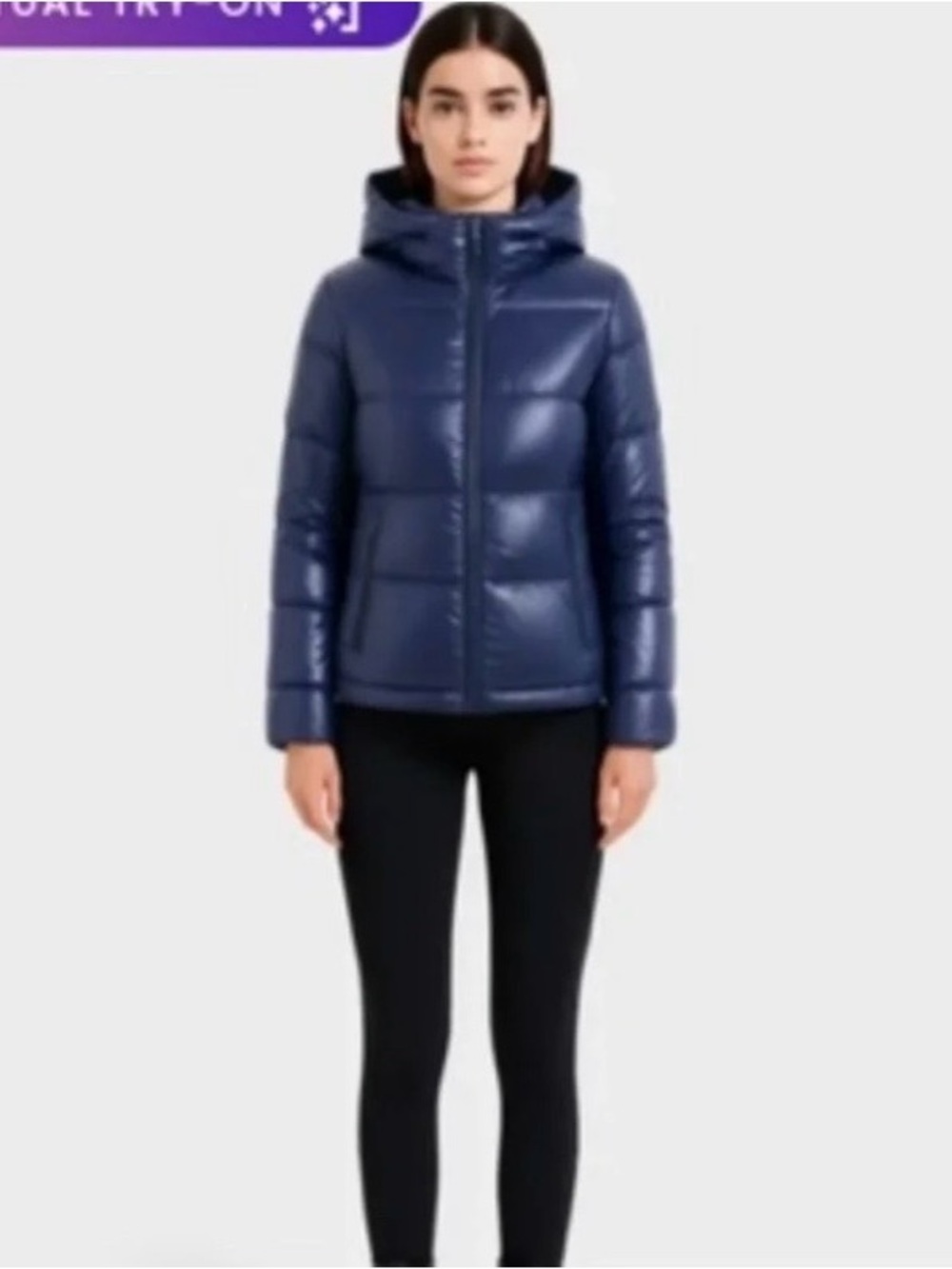 RUDSAK Women's Navy Quilted Puffer Jacket with Hood